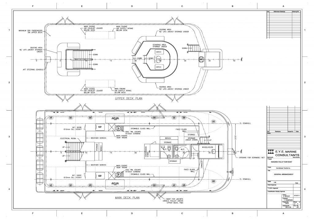 Niagara Falls tour boat General Arrangement - sheet 2