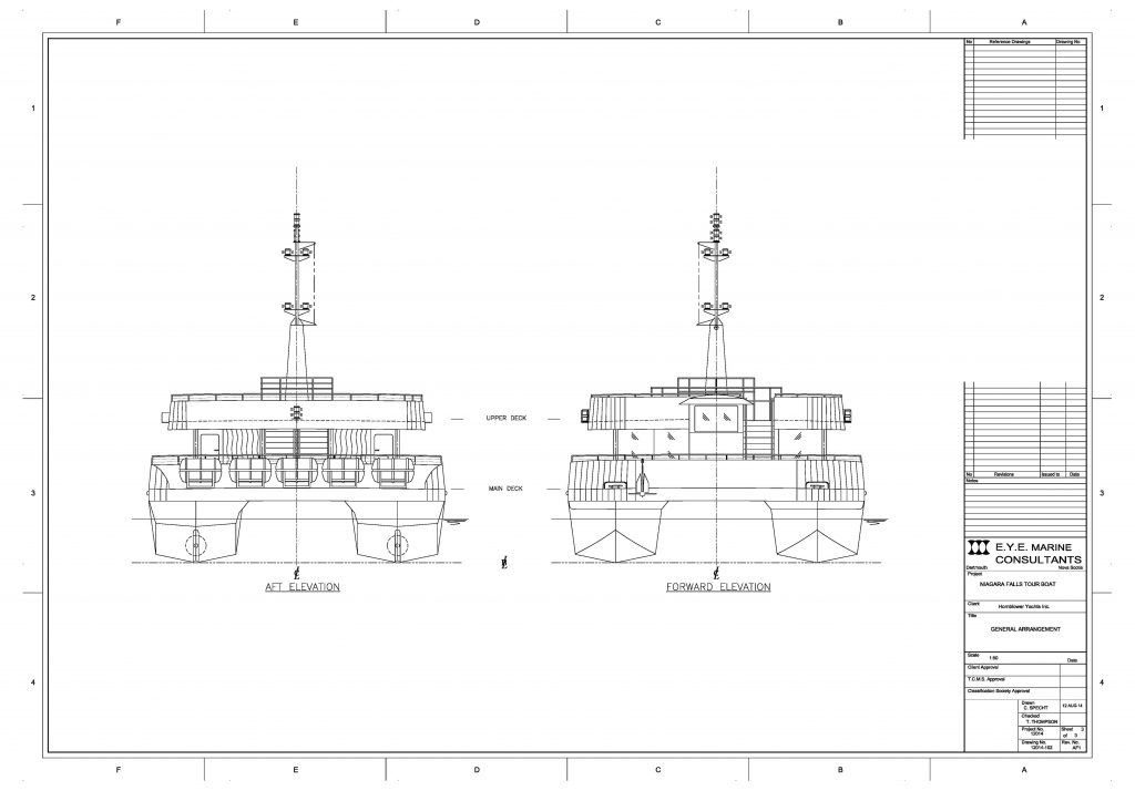 Niagara Falls tour boat General Arrangement - sheet 3