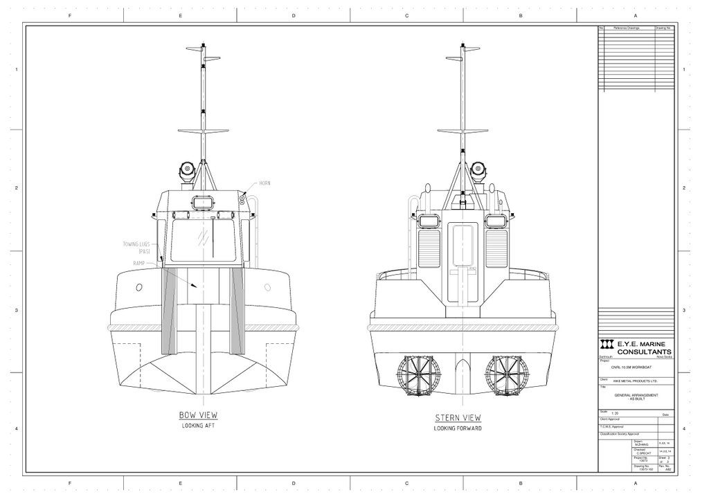 Pond Support Vessel General Arrangement sheet 3